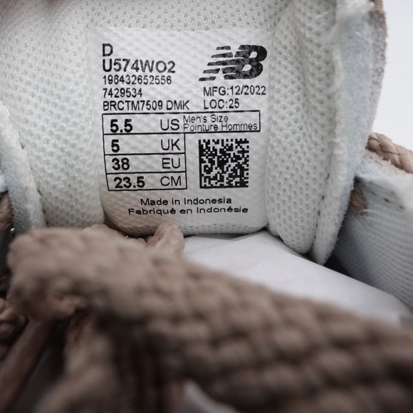 NEW New Balance 574 Sneakers U574WO2 Beige/Off White - Picture 2 of 6